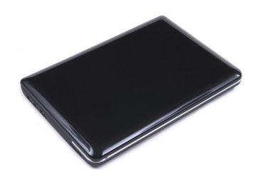 Modern küçük netbook bilgisayar beyaz izole