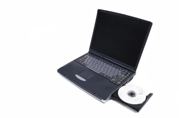 Notebook nowoczesny komputer na białym tle — Zdjęcie stockowe