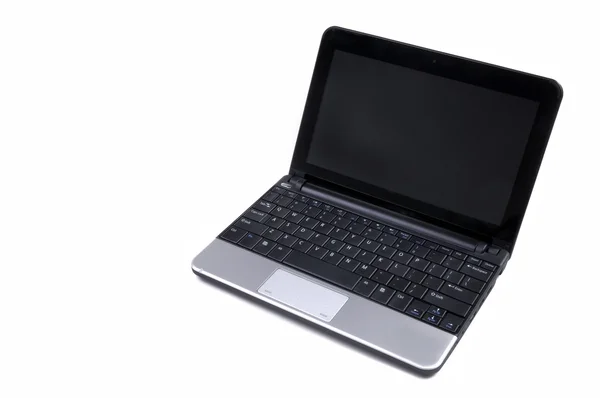 Σύγχρονος μικροσκοπικός υπολογιστής Netbook απομονώθηκε σε λευκό — Φωτογραφία Αρχείου