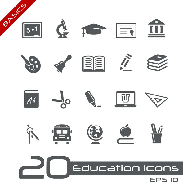 Vzdělávání ikony // základy Royalty Free Stock Ilustrace
