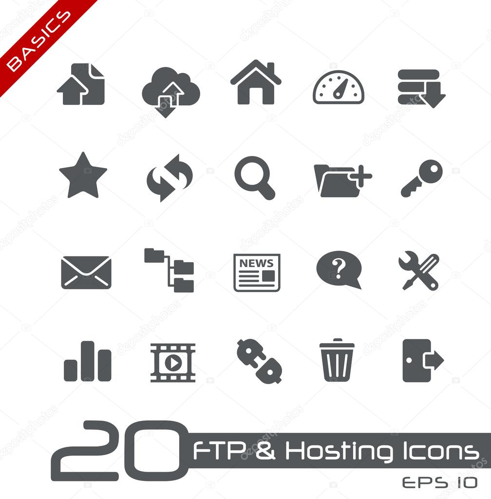 FTP & Hosting Icons // Basics Series