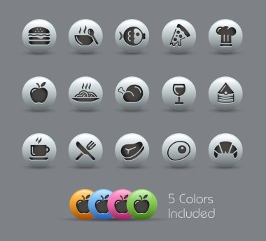 Gıda Icons - Set 1 / 2 / / inci serisi