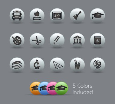 Education Icons // Pearly Series clipart