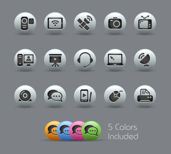 Iconos de Comunicación / / Serie Pearly — Vector de stock