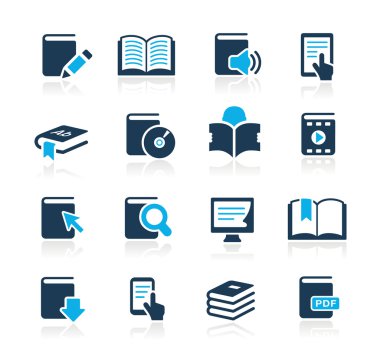 Book Icons // Azure Series clipart