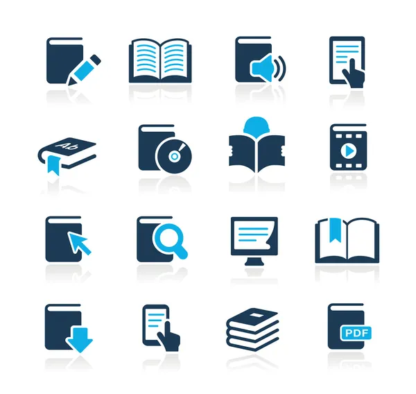 Book Icons // Azure Series — Stock Vector