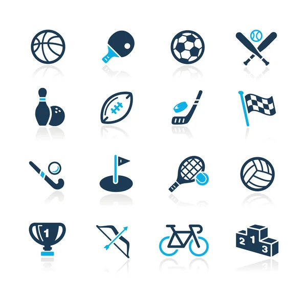 Iconos deportivos / / Serie Azure — Vector de stock