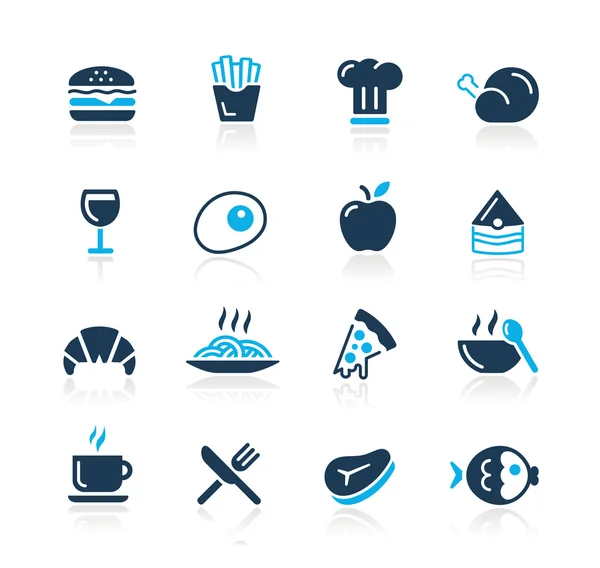 Iconos de alimentos - 1 / / Serie Azure — Vector de stock