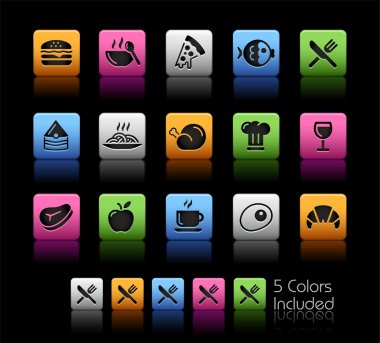 Gıda Icons - Set 1 / 2 / / renk kutusu