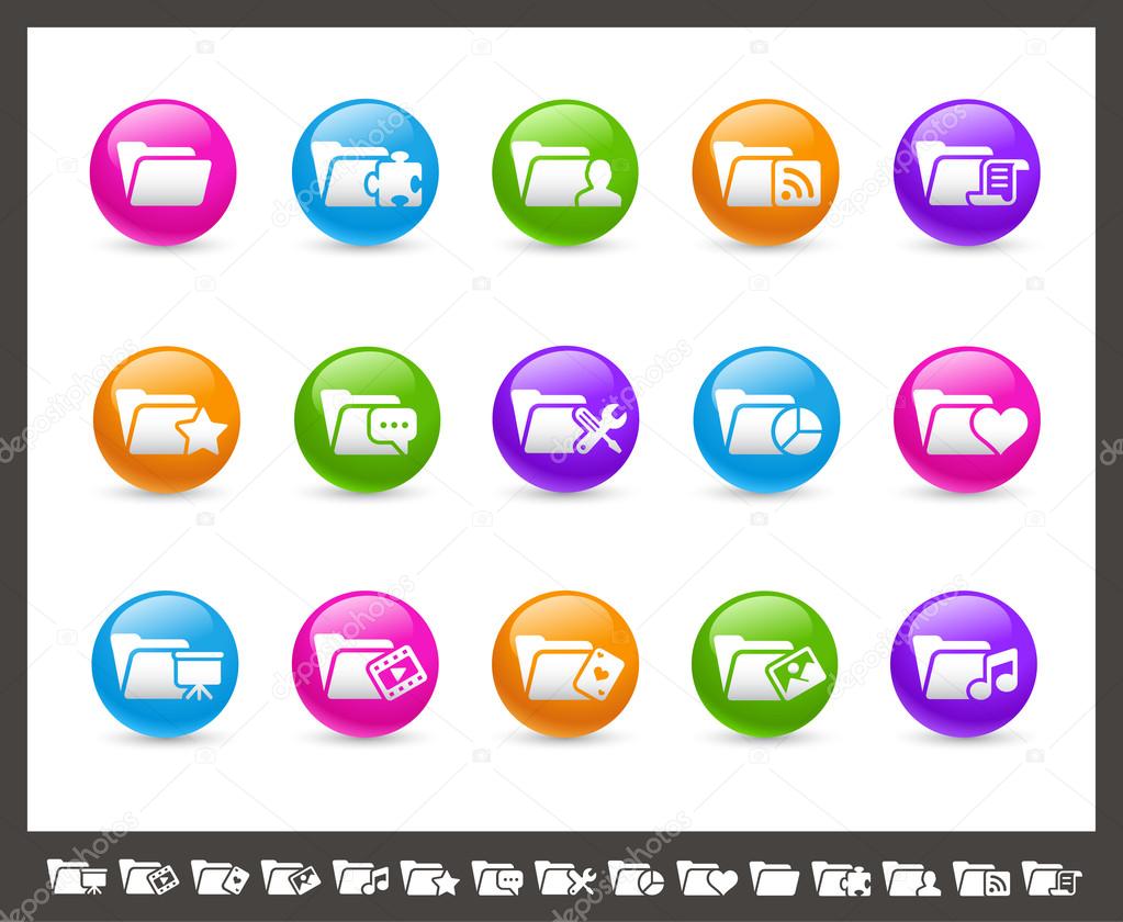 Folder Icons - 2 of 2 // Rainbow