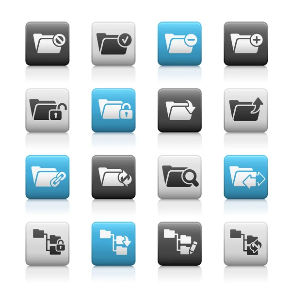 Folder Icons - 1 / / Matt sorozat — Stock Vector