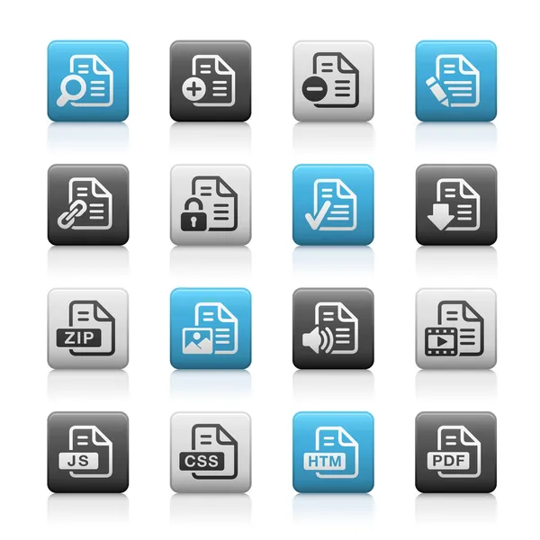 Documenten Icons - 1 / / mat serie — Stockvector