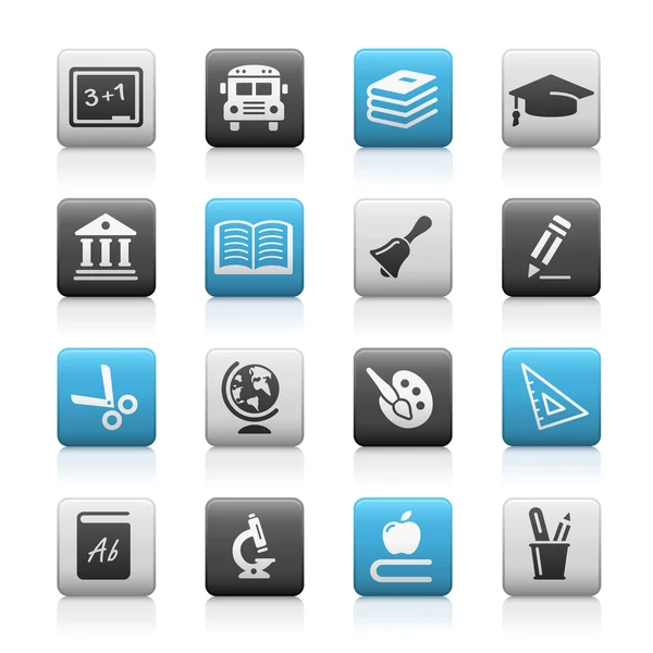 School & Education Icons // Matte Series Royalty Free Stock Illustrations