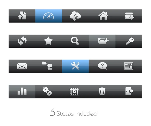 Ftp & hosting - Serie von Blackbars — Stockvektor