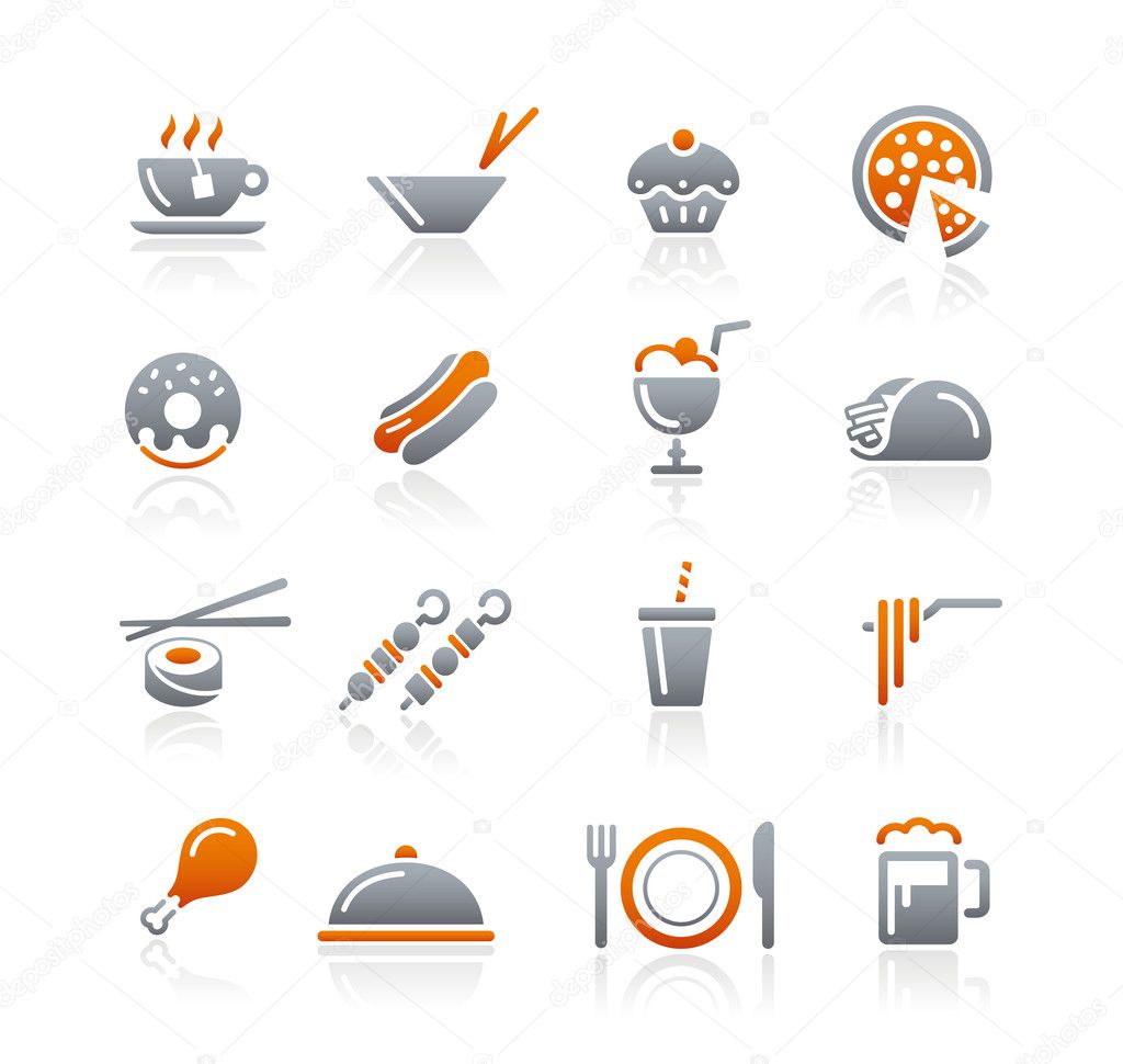 Food Icons - 2 - Graphite Series
