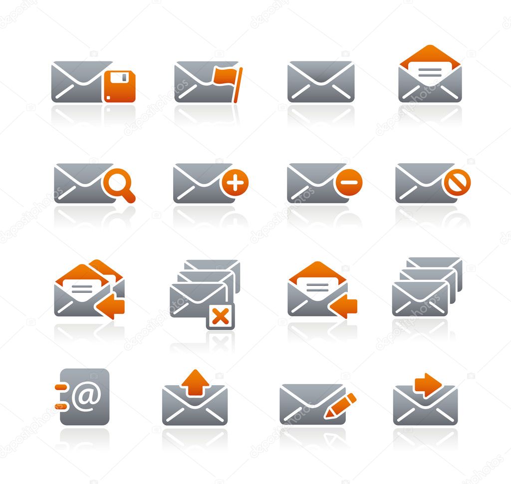E-mail Icons - Graphite Series