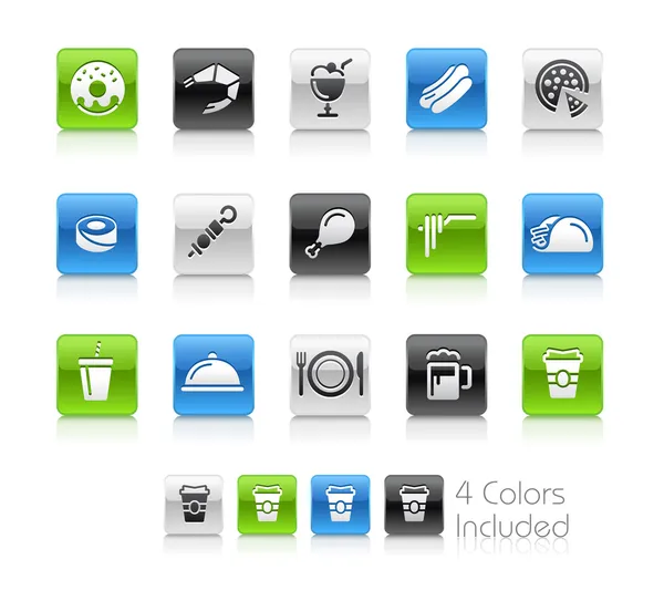 Iconos de alimentos - 2 -- Clean Series — Vector de stock