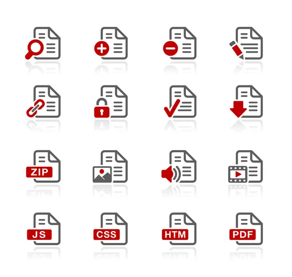 Documentos Iconos - 1 -- Redico Series — Archivo Imágenes Vectoriales