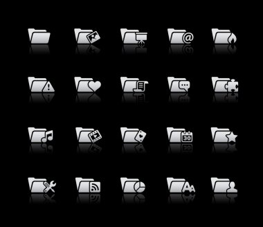 klasör simgeleri - set 2--gümüş serisi