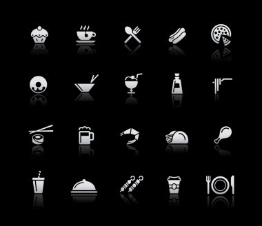 Gıda Icons - set 2--gümüş serisi