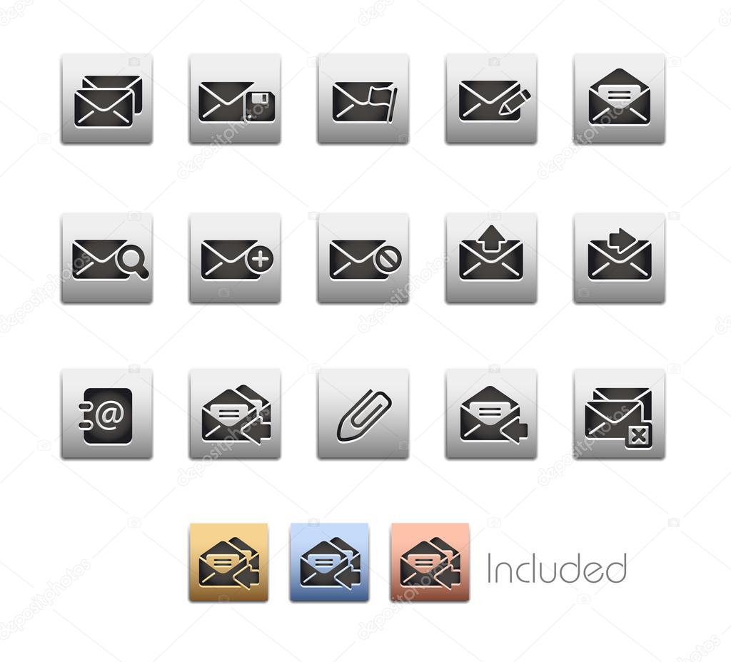 E-mail Icons -- Metalbox Series