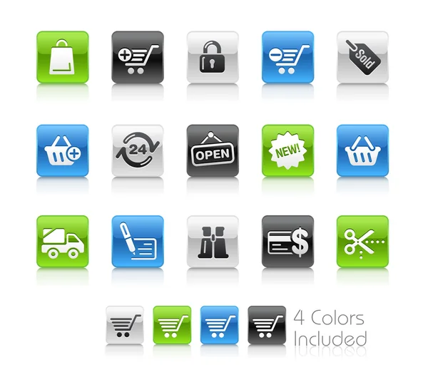 E-commerce Iconos - - Serie Clean — Archivo Imágenes Vectoriales