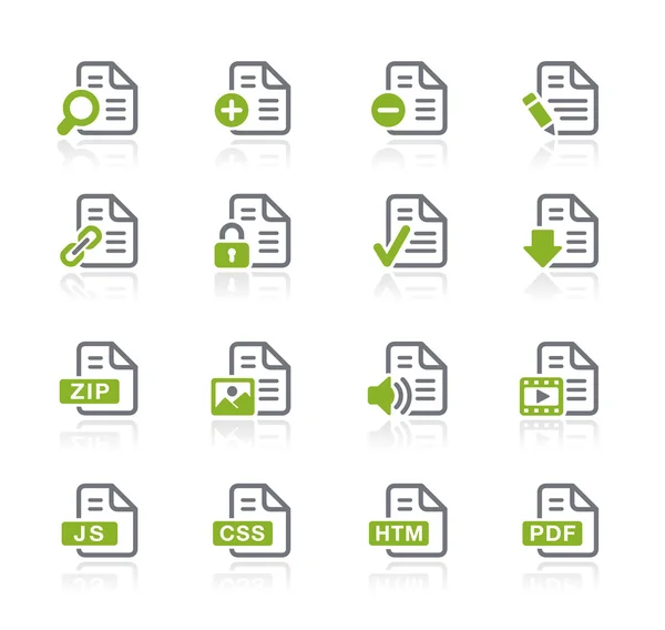 Documentos Iconos - 1 de 2 - - Serie Natura — Archivo Imágenes Vectoriales