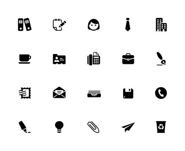 Ofis ve İş Simgesi Seti - 32px Katı