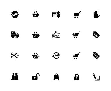 E-Shop Simgesi Seti - 32px Katı