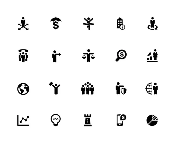 Business Success Icon Set 32Px Solid — Stock vektor