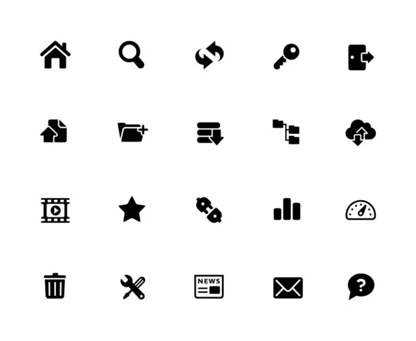 Ftp Und Hosting Icon Set 32Px Solid — Stockvektor