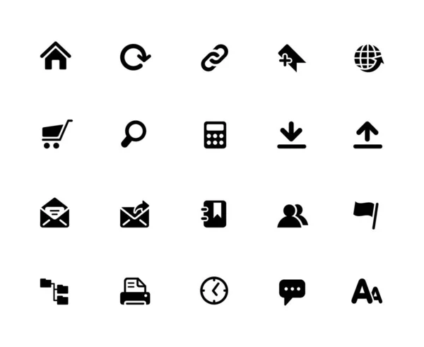 Web Site Icon Set 32Px Solid — Stockvektor