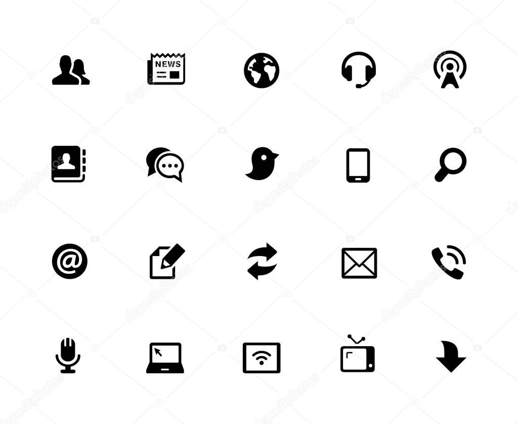 Communications Icon Set - 32px Solid