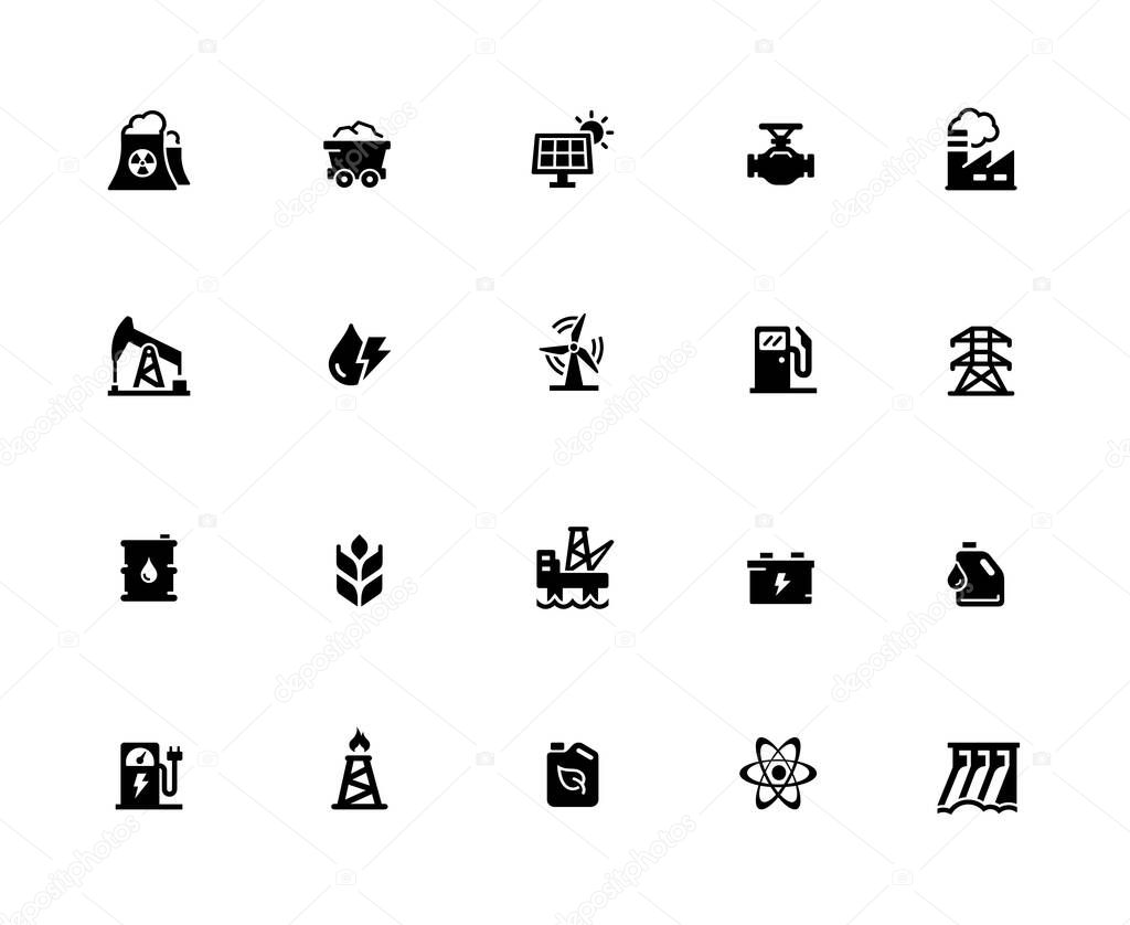 Power and Energy Icon Set - 32px Solid
