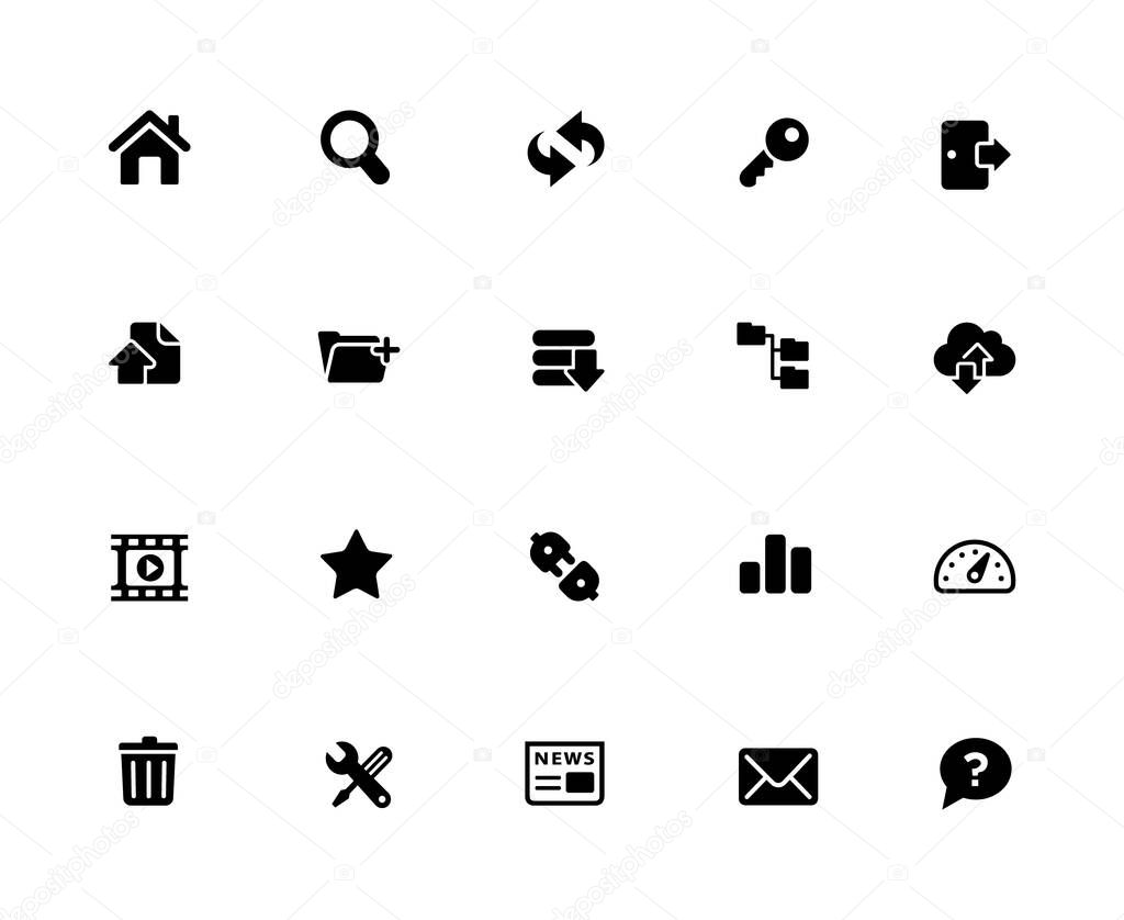 FTP and Hosting Icon Set - 32px Solid