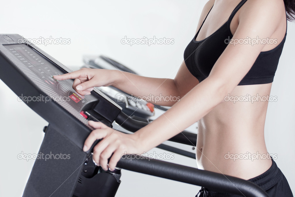 Girl in fitness club