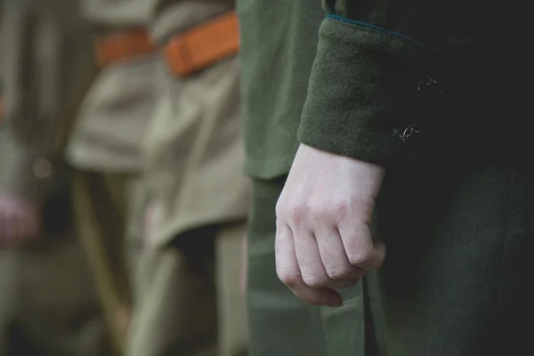 The hand of the Soviet officer — Stock Photo, Image