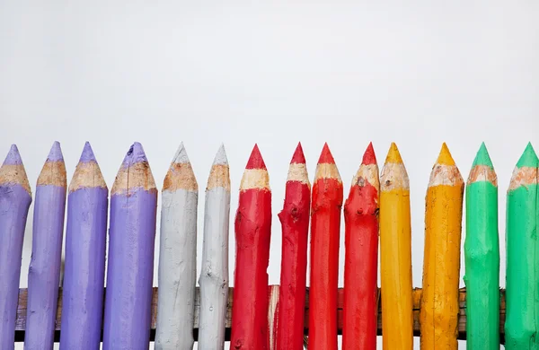 Fence of pencils — Stock Photo, Image