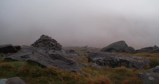 Dramatic Timelapse Video Valea Muntelui Condiții Meteorologice Provocatoare Nori Mișcare — Videoclip de stoc