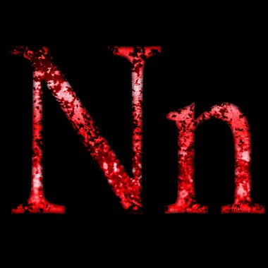 Grunge yazı harf n