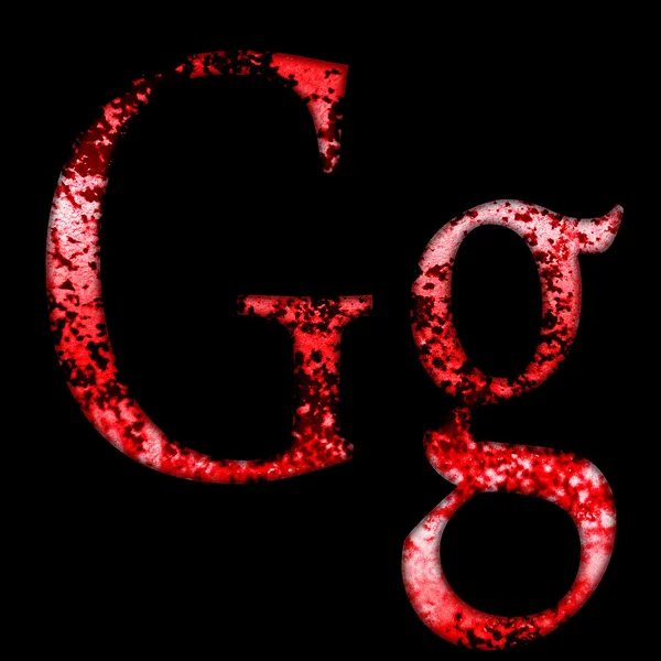 Grunge betűtípus levél g — Stock Fotó