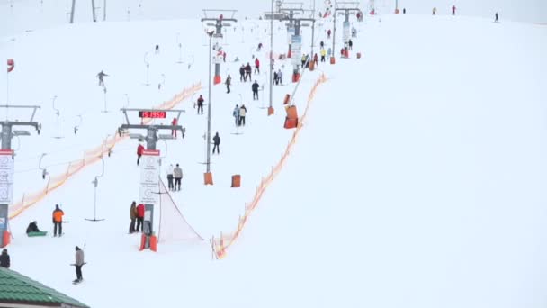 Skigebied — Stockvideo