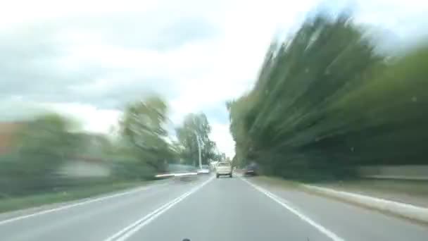 Вид с автомобильного хронометража — стоковое видео