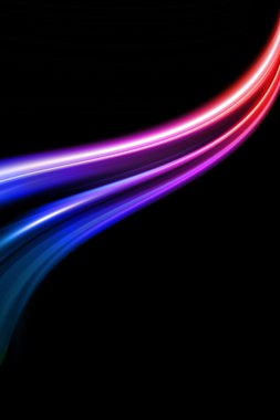 Siyah bir arkaplanda soyut renkli tasarım