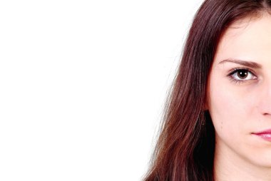 bir kadının kırpılmış görüntü