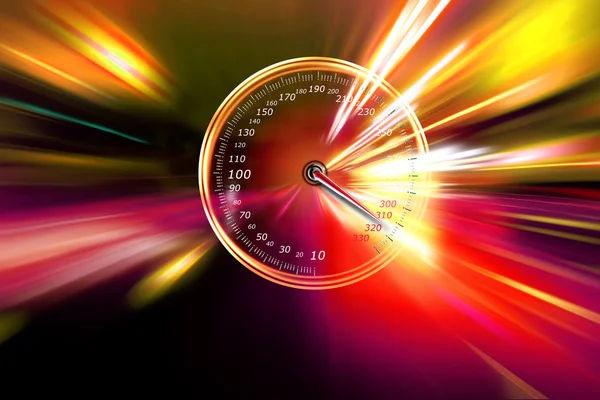 Velocidad excesiva en el velocímetro —  Fotos de Stock