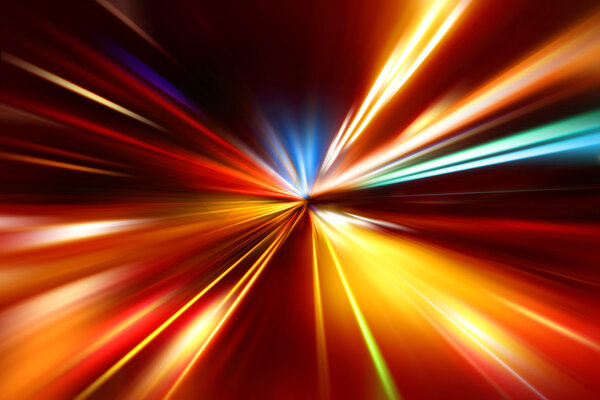 abstract acceleration speed motion on night road