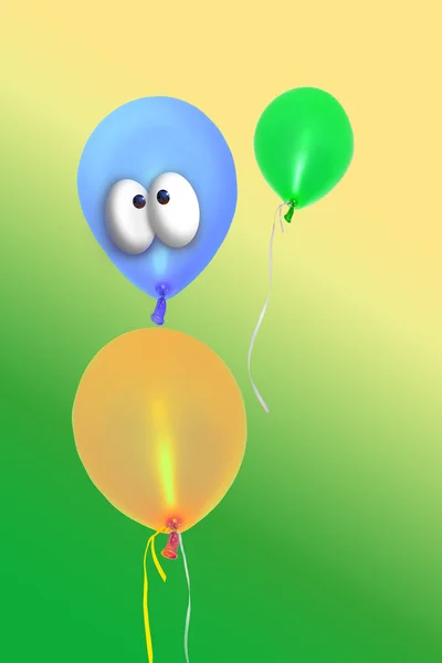 Lustige festliche aufblasbare Luftballons — Stockfoto
