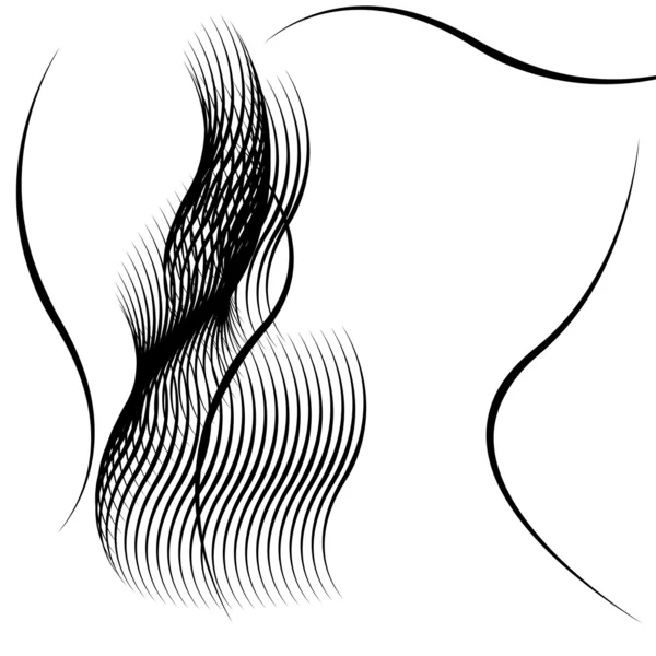 Quadro de silhueta abstrato de padrões ondulados — Fotografia de Stock