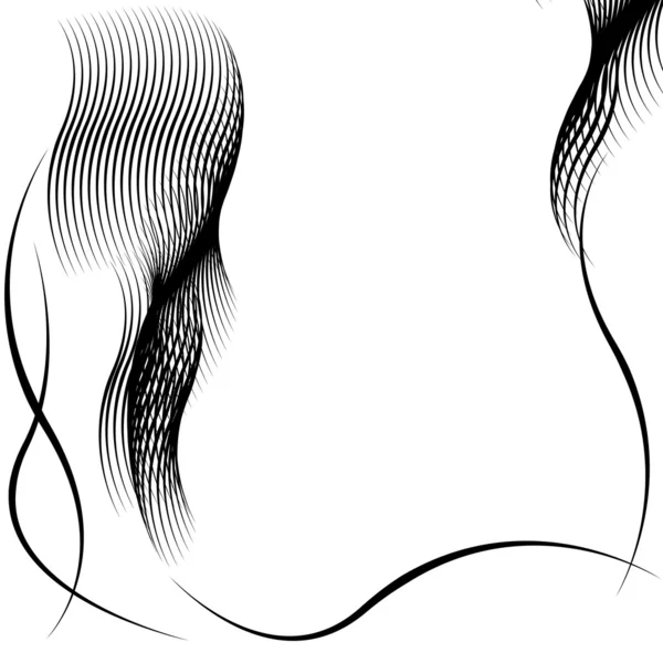 Abstracte silhouet frame van golvende patronen — Stockfoto